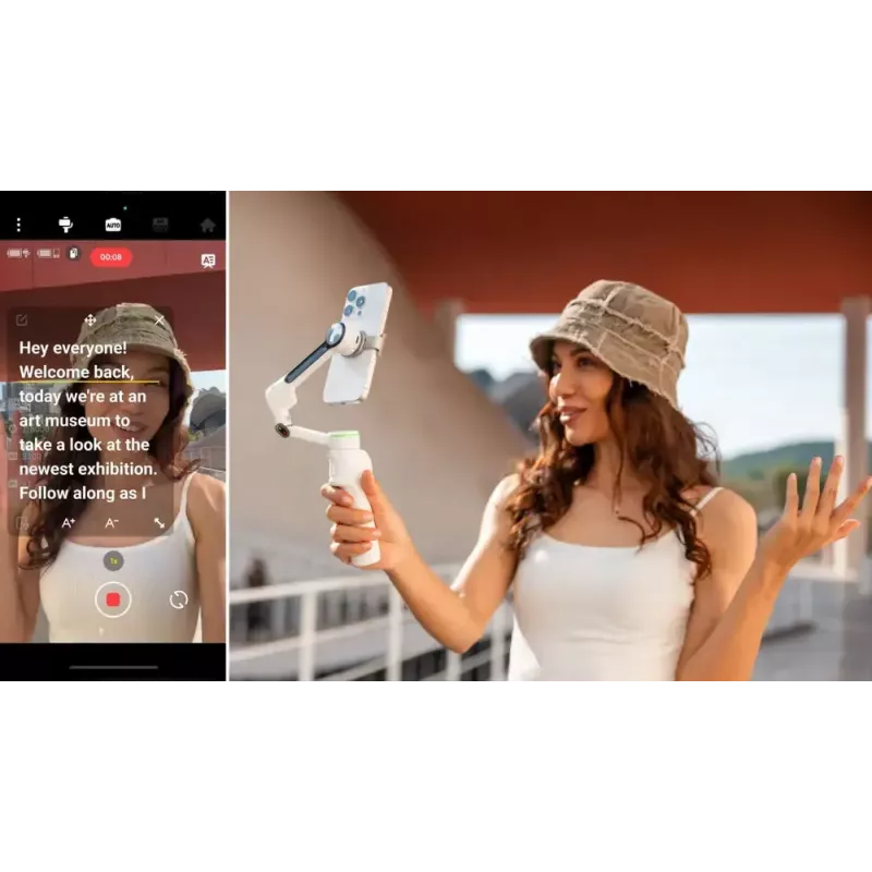 Estabilizador de câmara para smartphone Insta360 Flow 2 Pro Creator Bundle rotação 360°