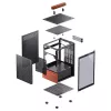 Caixa de PC Jonsbo T6, Mini-Tower, Mini-ITX, preto