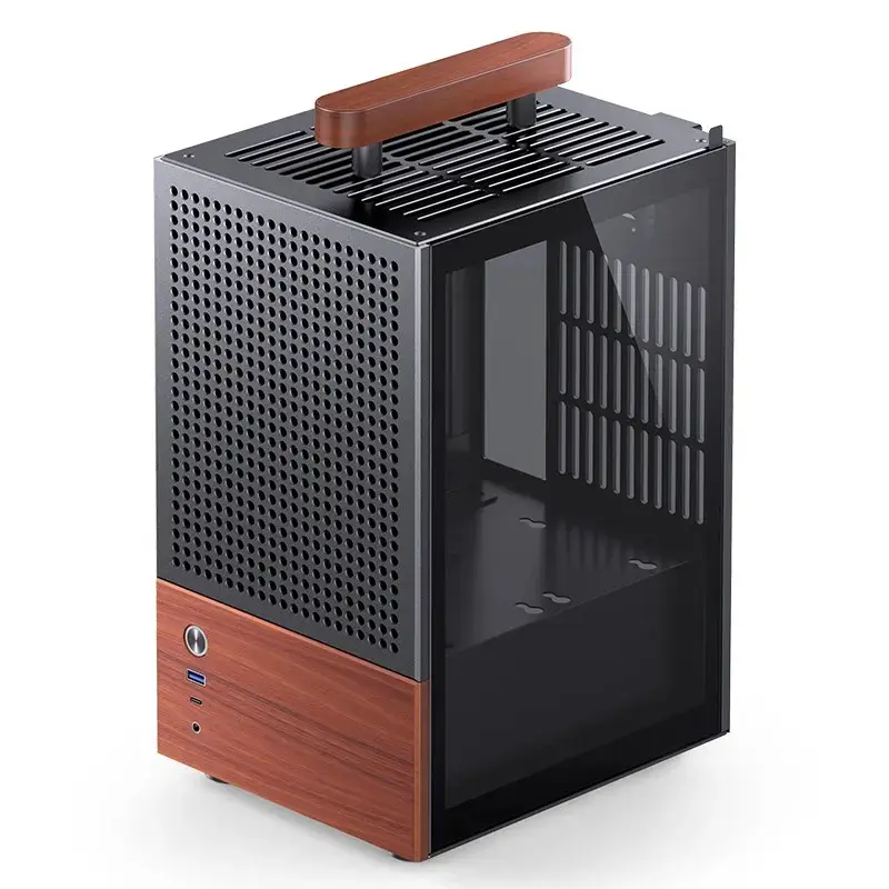 Caixa de PC Jonsbo T6, Mini-Tower, Mini-ITX, preto
