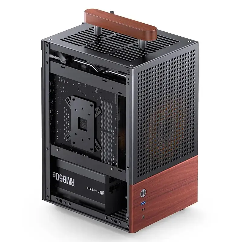 Caixa de PC Jonsbo T6, Mini-Tower, Mini-ITX, preto