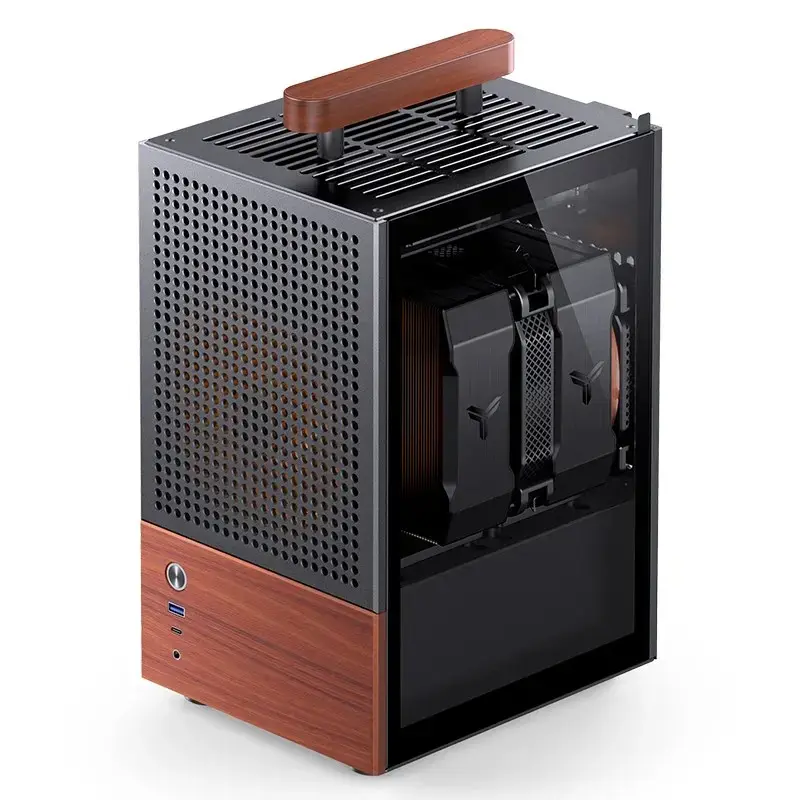 Caixa de PC Jonsbo T6, Mini-Tower, Mini-ITX, preto