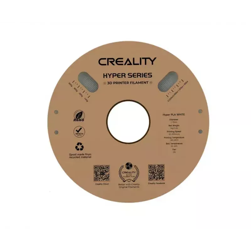 Material de impressão 3D Creality 3D 3301010335 Polilactida (PLA) branco 1 kg