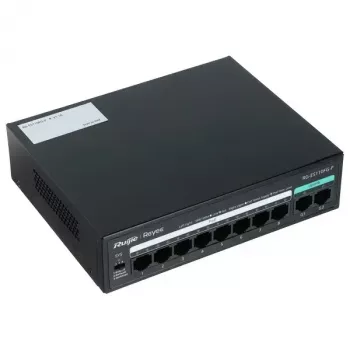 Switch PoE unmanaged RUIJIE RG-ES110FG-P — 10 portas Gigabit (10/100/1000) com 1 SFP, 120W, 20 Gbps switching