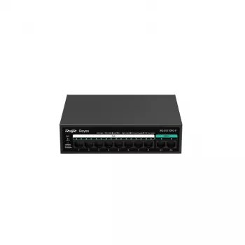 Switch PoE unmanaged RUIJIE RG-ES110FG-P — 10 portas Gigabit (10/100/1000) com 1 SFP, 120W, 20 Gbps switching