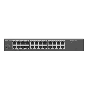 Switch de rede L2 unmanaged RUIJIE RG-ES124G-L — 24x Gigabit (10/100/1000), 48 Gbit/s, 8000 MAC, montagem em rack