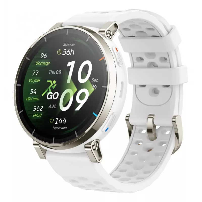 Smartwatch Amazfit Active 3 — 3,35 cm (1,32 polegadas) AMOLED, 466×466, ecrã tátil, GPS, 365 mAh, bracelete de silicone