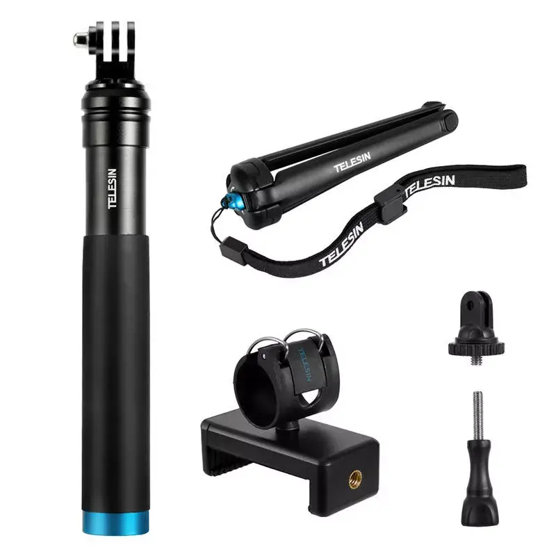 Tripé pau de selfie Telesin GP-MNP-090-S altura ajustável leve
