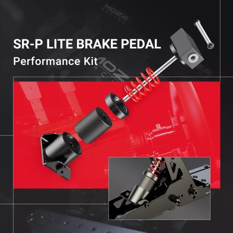 Kit de upgrade de desempenho de travagem MOZA SR‑P Lite RS22 — kit de upgrade de pedais para sim racing