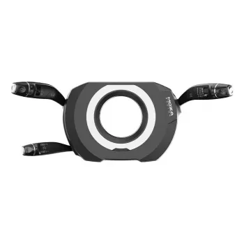 Alavanca de coluna de direção Moza Racing RS065 preto alumínio aço 411x127x152mm