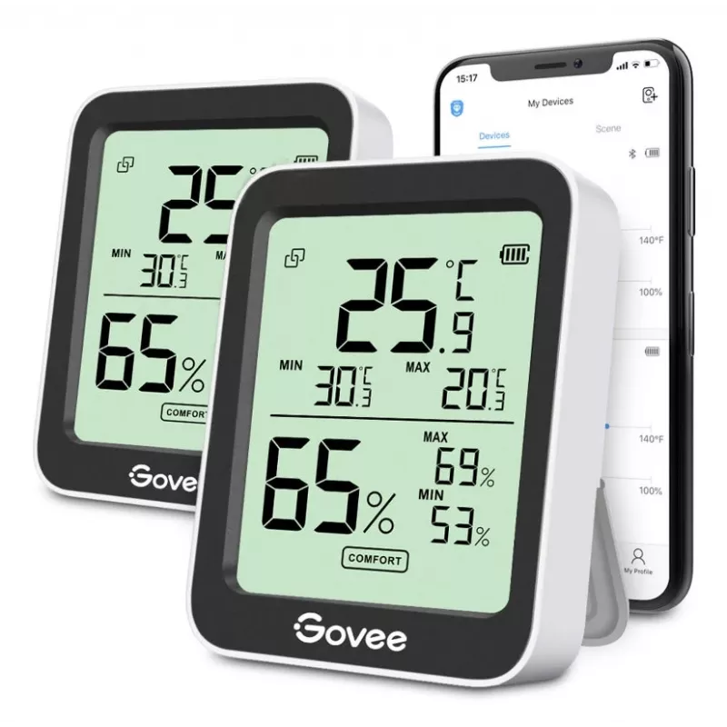Govee H5075 sensor de temperatura e humidade para interior autónomo sem fios