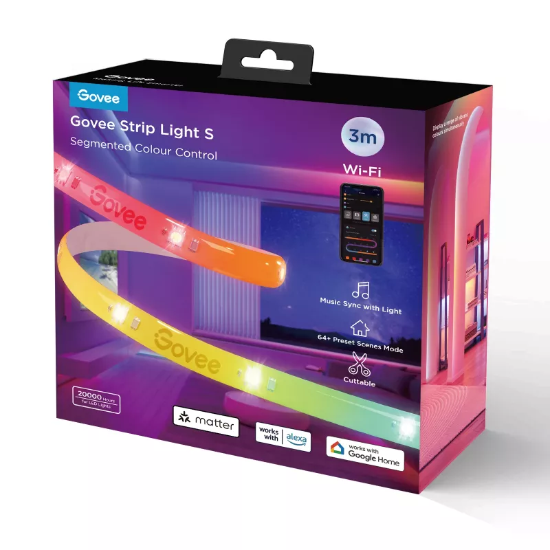 Govee H612FCD1 fita LED RGB, 3 metros