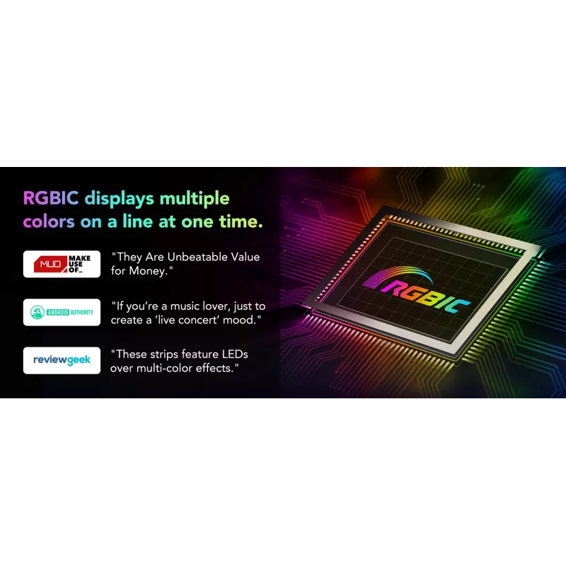 Govee H612FCD1 fita LED RGB, 3 metros