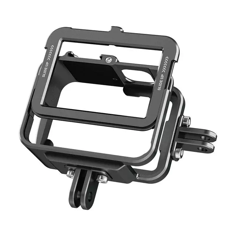 Jaula de alumínio para câmara Telesin GP-FMS-G11-TZ para GoPro Hero 12/11/10/9 com adaptador vertical