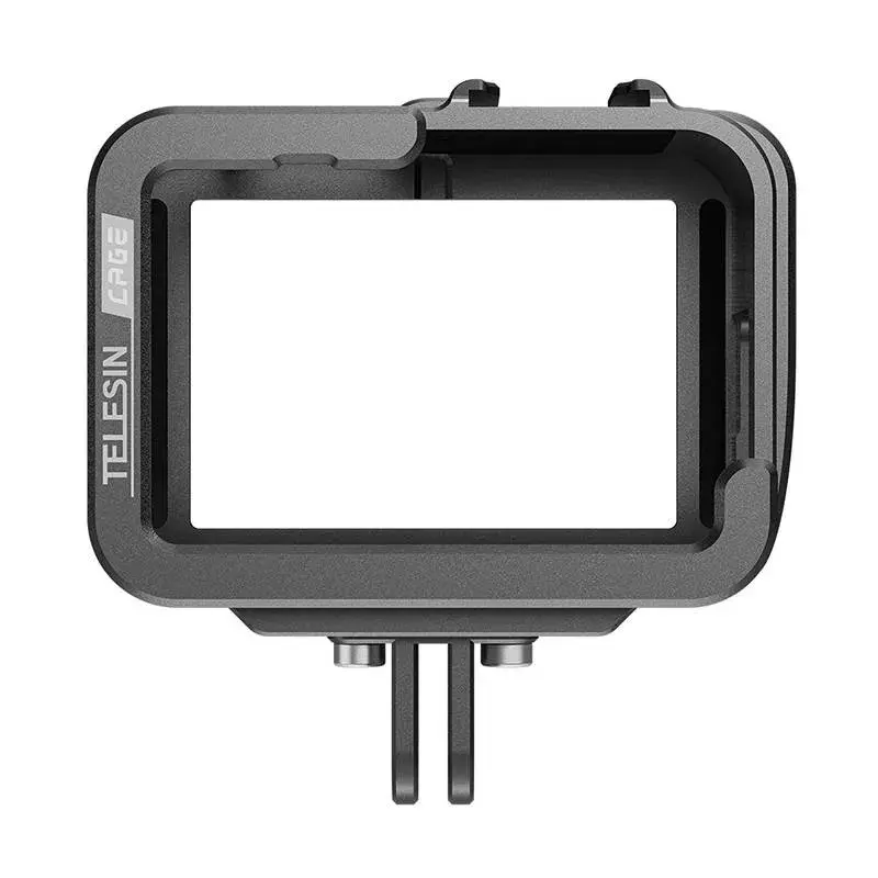 Jaula de alumínio para câmara Telesin GP-FMS-G11-TZ para GoPro Hero 12/11/10/9 com adaptador vertical