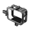 Jaula de alumínio para câmara Telesin GP-FMS-G11-TZ para GoPro Hero 12/11/10/9 com adaptador vertical