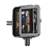 Jaula de alumínio para câmara Telesin GP-FMS-G11-TZ para GoPro Hero 12/11/10/9 com adaptador vertical