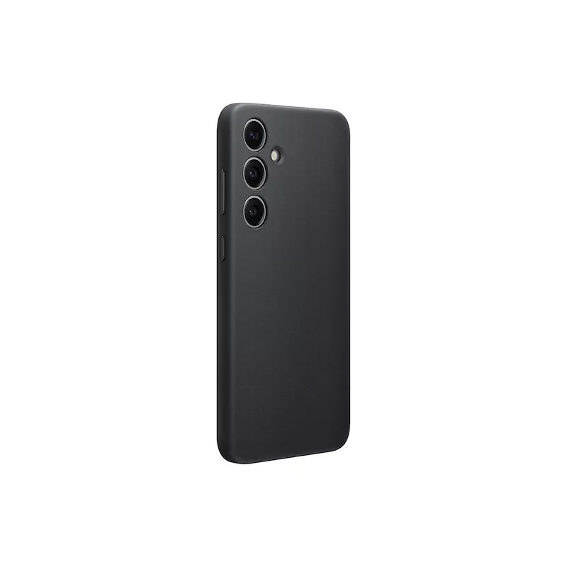 Capa de couro vegano Samsung Galaxy S24+ preta Monochromatic 6.7 polegadas