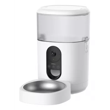 Comedouro automático IMOU PF1 — tremonha de aço inoxidável de 4 L, Wi‑Fi 4, pilha/corrente contínua, 1 taça