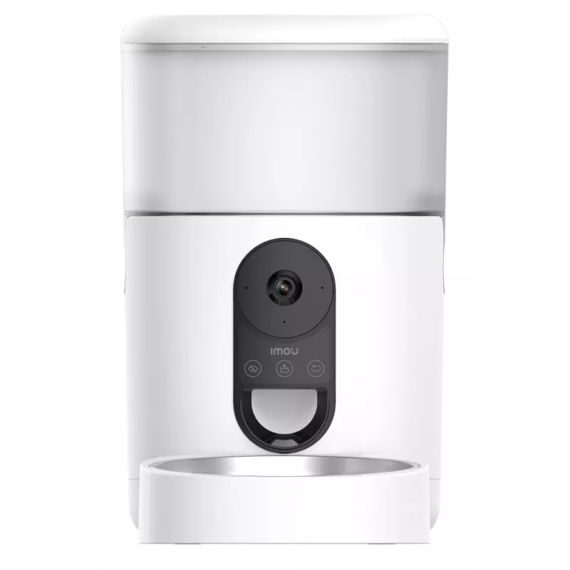 Comedouro automático IMOU PF1 — tremonha de aço inoxidável de 4 L, Wi‑Fi 4, pilha/corrente contínua, 1 taça