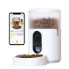 Comedouro automático IMOU PF1 — tremonha de aço inoxidável de 4 L, Wi‑Fi 4, pilha/corrente contínua, 1 taça