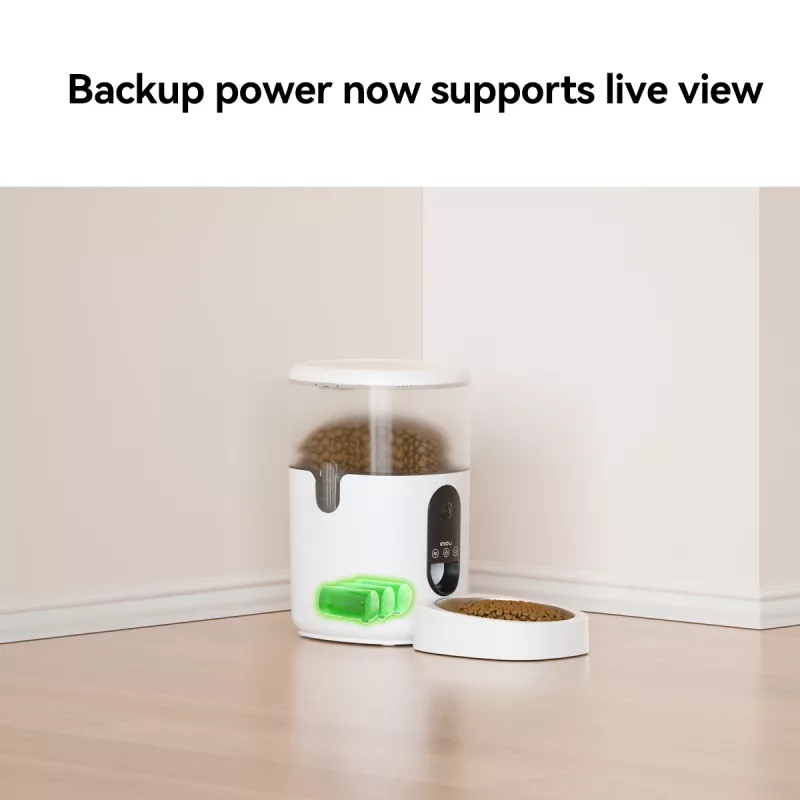 Comedouro automático IMOU PF1 — tremonha de aço inoxidável de 4 L, Wi‑Fi 4, pilha/corrente contínua, 1 taça