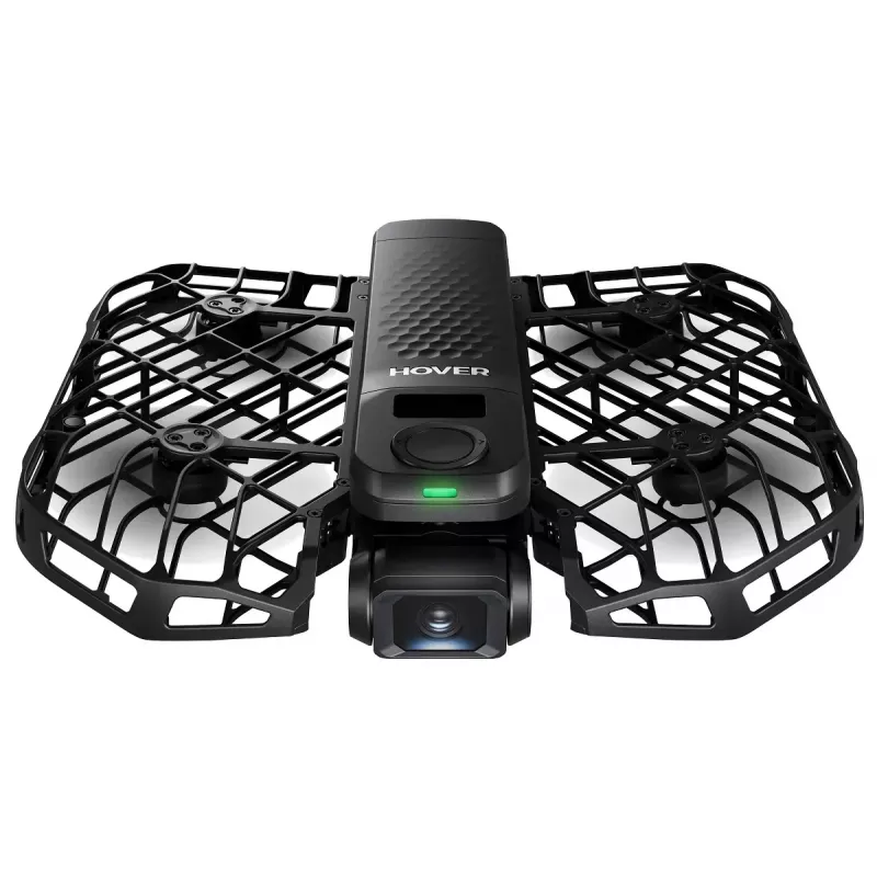 Mini-drone HOVERAir X1 Pro — 4 rotores, câmara de 12 MP, vídeo 4K, alcance de 1000 m, bateria de 1920 mAh, 32 GB internos, preto