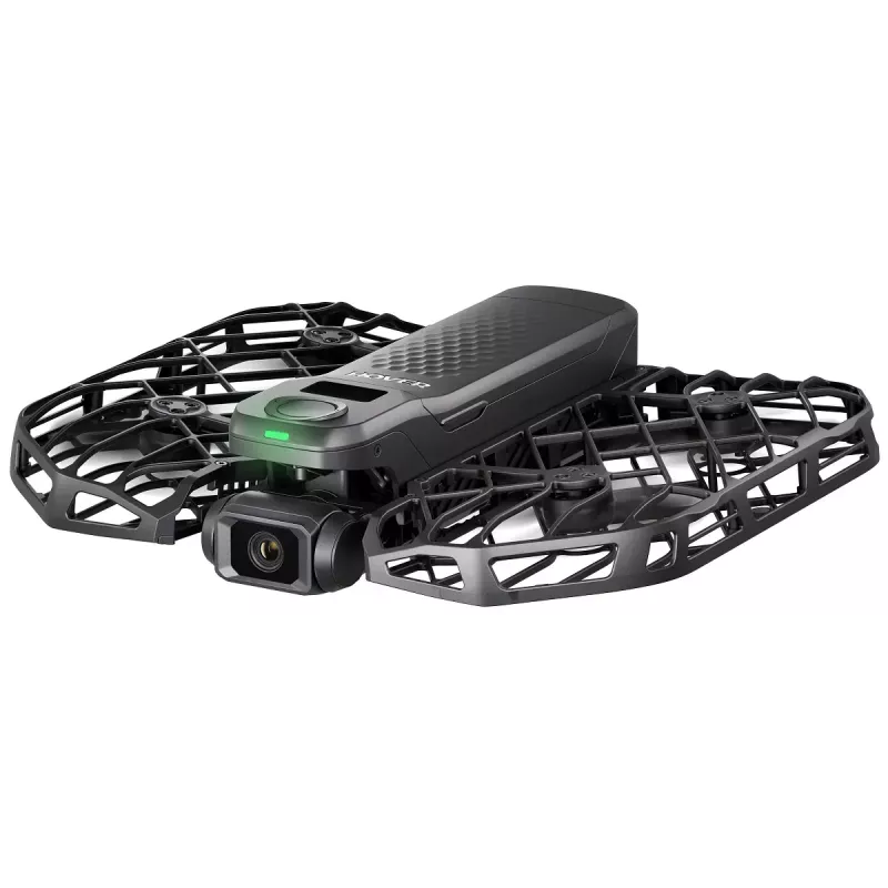 Mini-drone HOVERAir X1 Pro — 4 rotores, câmara de 12 MP, vídeo 4K, alcance de 1000 m, bateria de 1920 mAh, 32 GB internos, preto