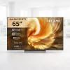 Smart TV Dreame Aura S100 65 polegadas, QLED+ (Mini LED), 4K UHD, Google TV, 144 Hz, processador de IA, barra de som integrada, preto