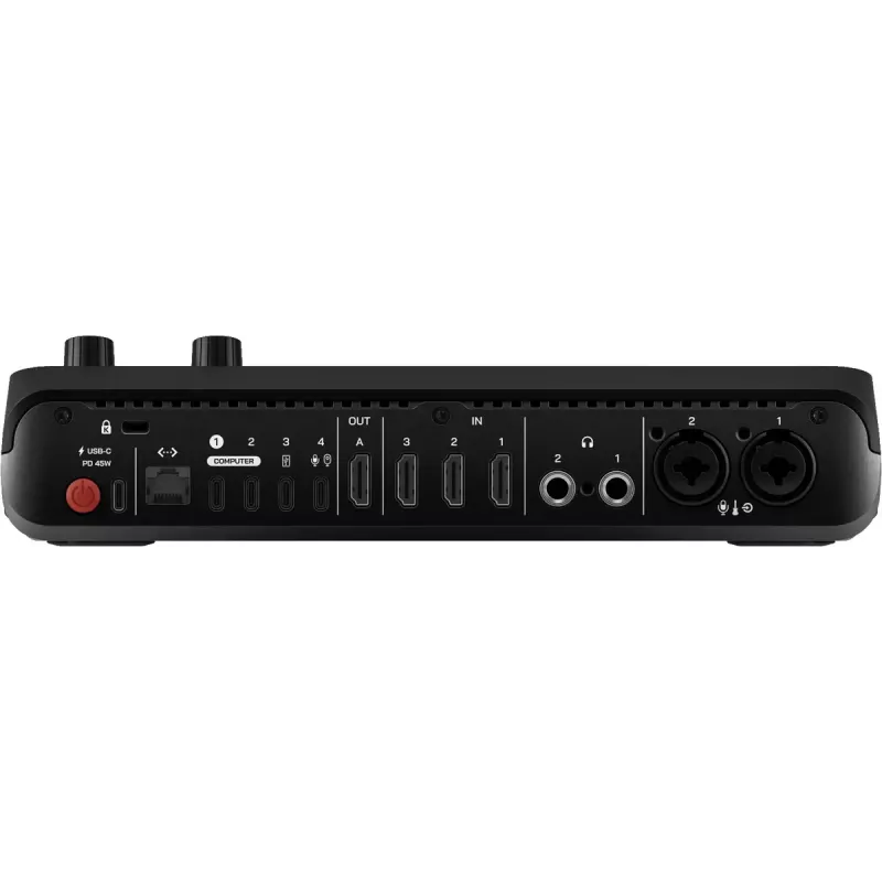 Consola de produção multicanal para podcast e livestream Rode RodeCaster Video S RCVS-E – ecrã tátil, Wi‑Fi, Bluetooth 5.3, 5x USB-C, 3x entrada HDMI, 1x saída HDMI, microSD