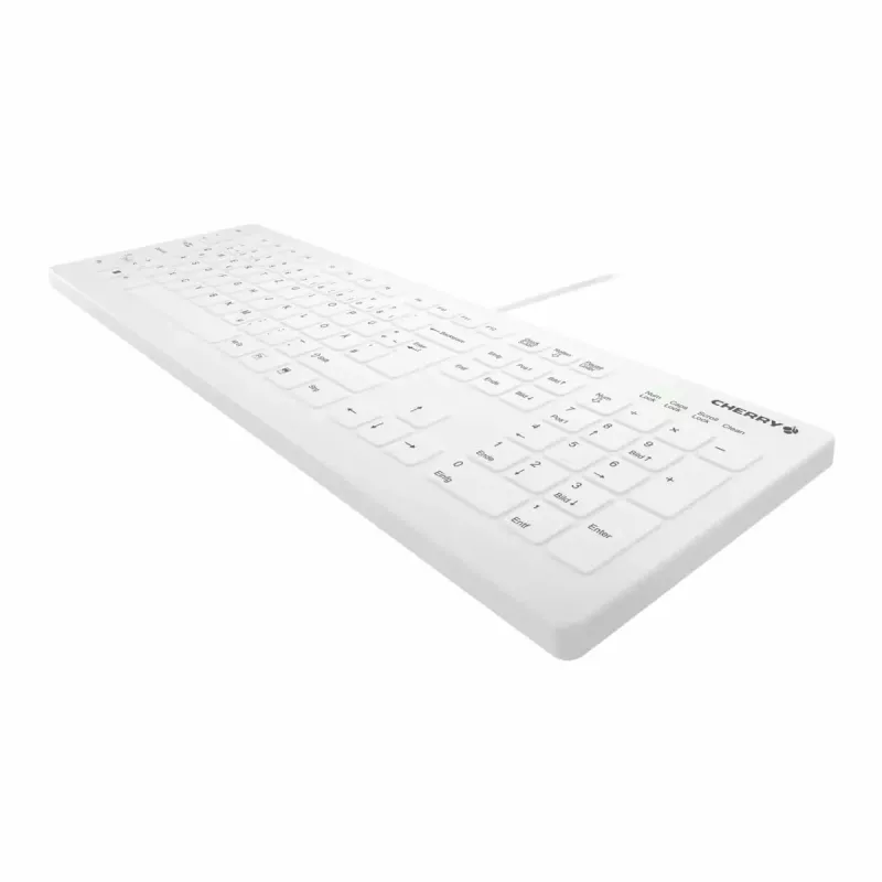 Teclado com fio tamanho completo Active Key CHERRY AK-C8112 Medical USB QWERTZ 105 teclas branco 1,8 m