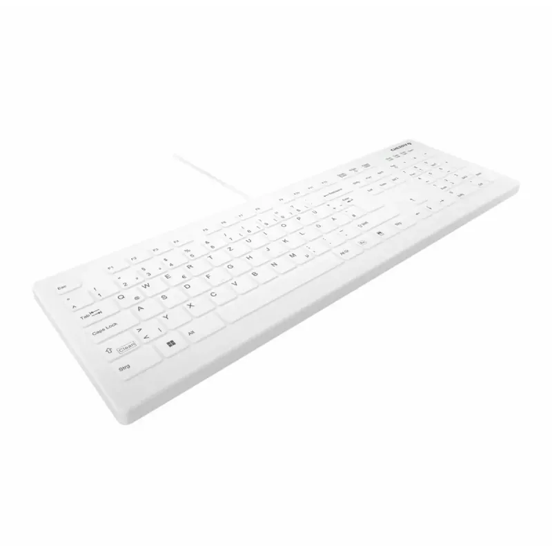 Teclado com fio tamanho completo Active Key CHERRY AK-C8112 Medical USB QWERTZ 105 teclas branco 1,8 m