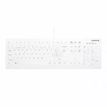 Teclado com fio tamanho completo Active Key CHERRY AK-C8112 Medical USB QWERTZ 105 teclas branco 1,8 m