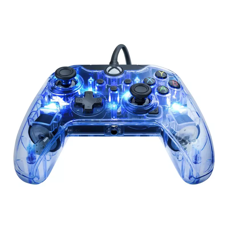 Comando com fio PDP Afterglow, azul/transparente, USB, Xbox One, Series X/S
