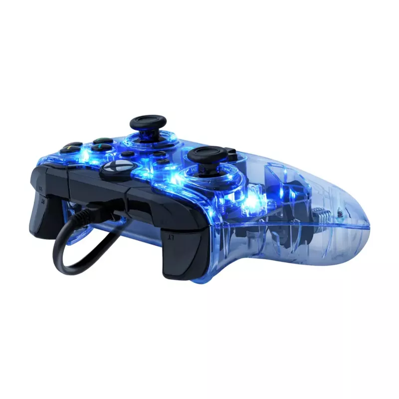 Comando com fio PDP Afterglow, azul/transparente, USB, Xbox One, Series X/S