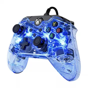 Comando com fio PDP Afterglow, azul/transparente, USB, Xbox One, Series X/S