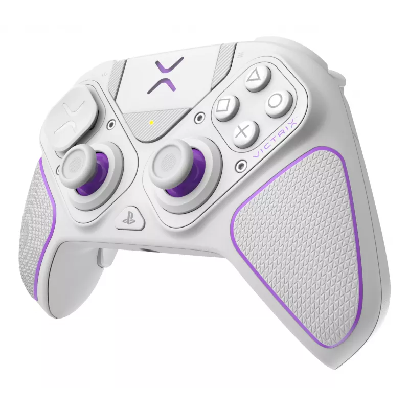 Comando VICTRIX 052-002-WH com fio e sem fios RF/USB, USB-C, 2000mAh, PC/PS4/PS5, violeta/branco