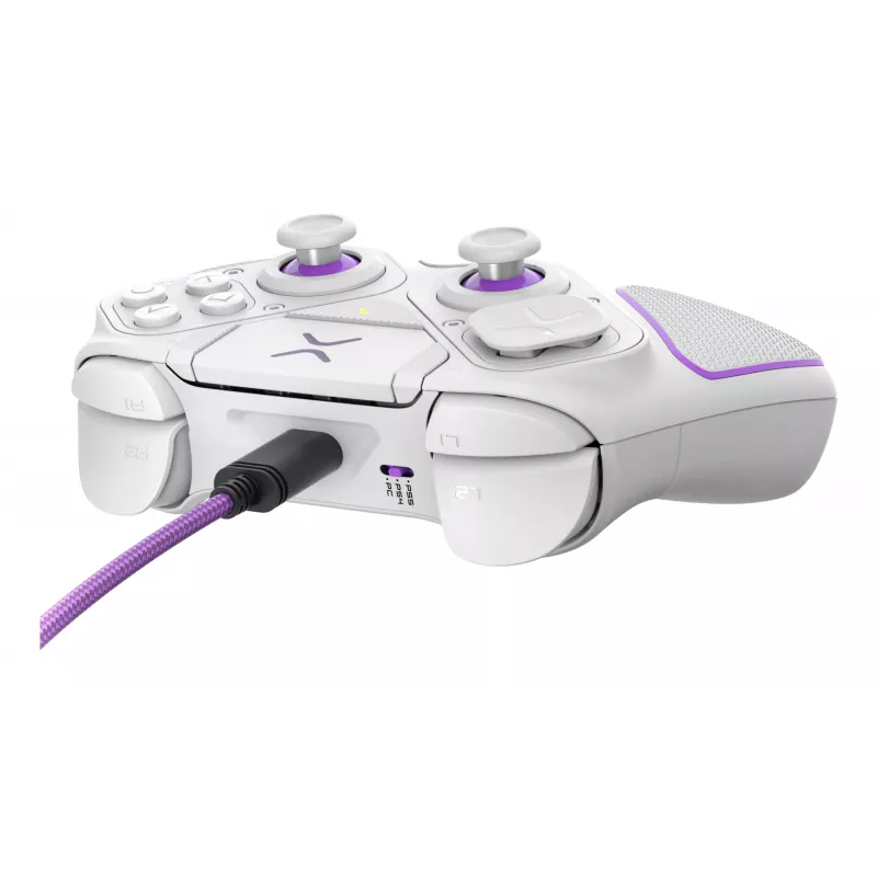 Comando VICTRIX 052-002-WH com fio e sem fios RF/USB, USB-C, 2000mAh, PC/PS4/PS5, violeta/branco