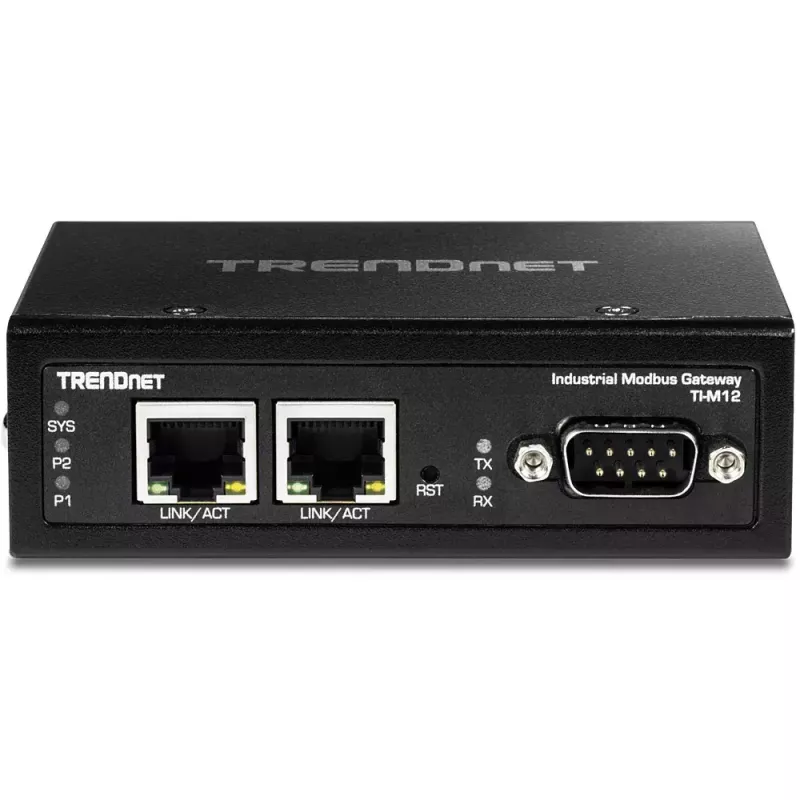 Controlador de gateway Trendnet TI-M12 10 100 Mbit/s Metal DIN-carril