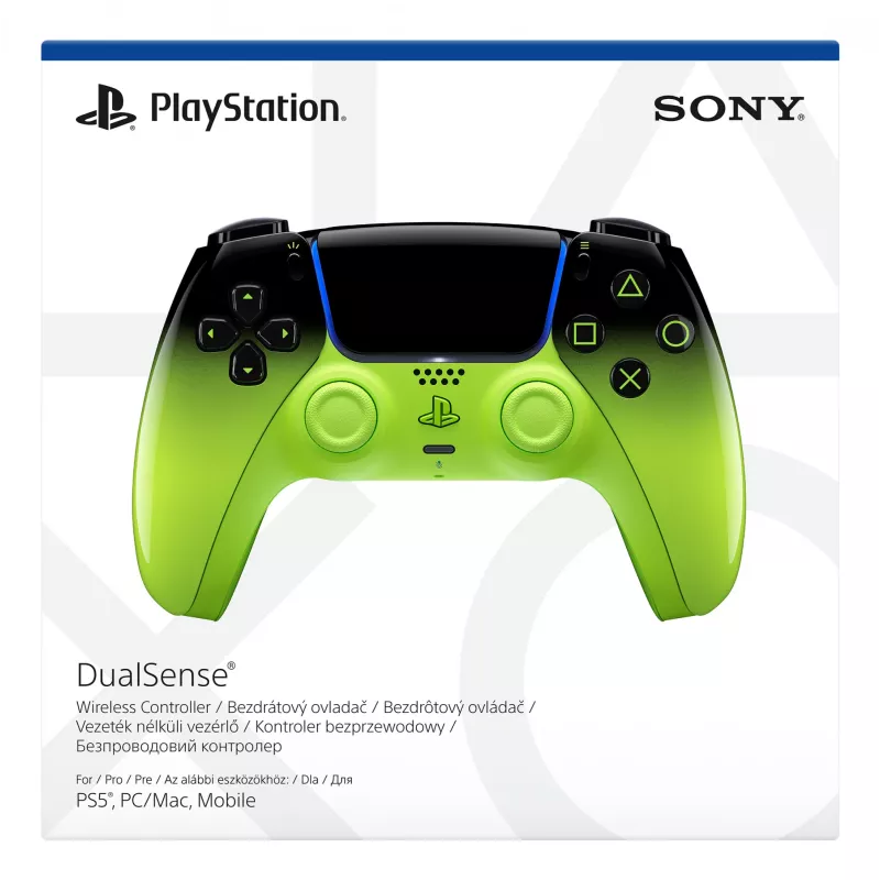 Comando Sony DualSense para PlayStation 5 — Bluetooth/USB, preto/verde, analógico/digital, USB-C
