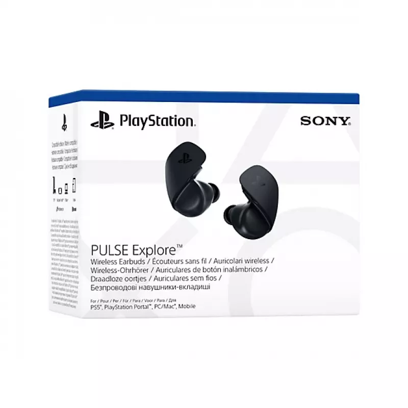 Auscultadores Sony Pulse Explore sem fios in-ear gaming Bluetooth preto