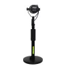 Suporte de secretária para microfone Shure SH-DESKTOP1, base redonda em metal, rosca de 3/8 polegadas, altura 26,7–40,6 cm, preto