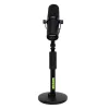 Suporte de secretária para microfone Shure SH-DESKTOP1, base redonda em metal, rosca de 3/8 polegadas, altura 26,7–40,6 cm, preto