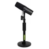 Suporte de secretária para microfone Shure SH-DESKTOP1, base redonda em metal, rosca de 3/8 polegadas, altura 26,7–40,6 cm, preto