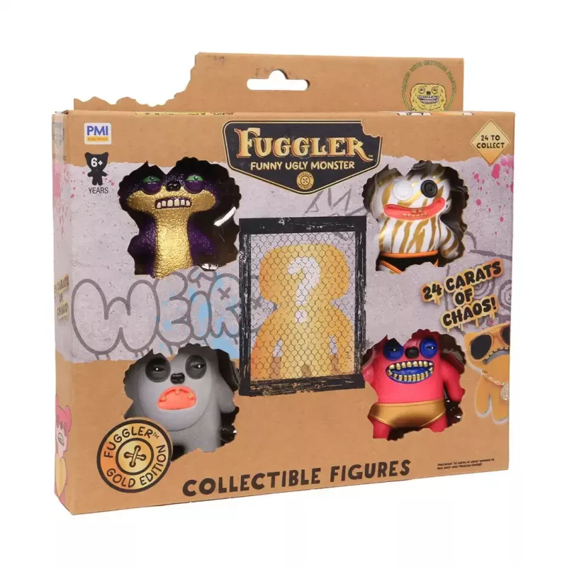 Figuras de ação p.m.i kids world FUGGLER S3 Gold Edition caixa Deluxe pack de 5 (sortido)