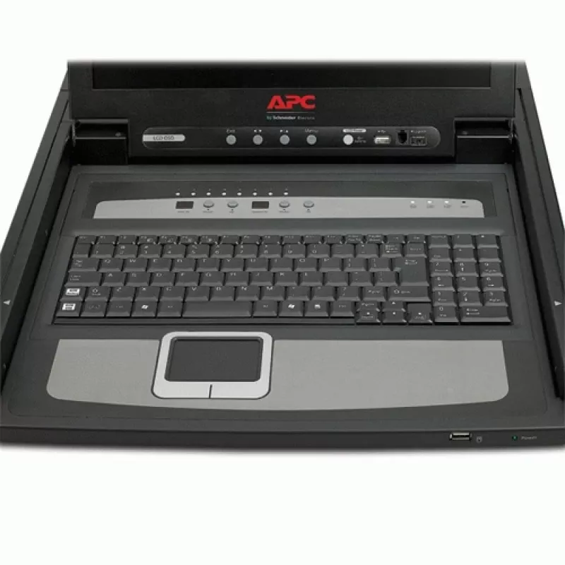 Consola LCD para rack APC 17 polegadas com switch KVM analógico de 8 portas integrado
