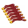 Conjunto de cabos de alimentação APC (6 unid.), com bloqueio, C13 para C14, 1,2 m, vermelho, 1,22 m, conector fêmea C13, conector fêmea C14