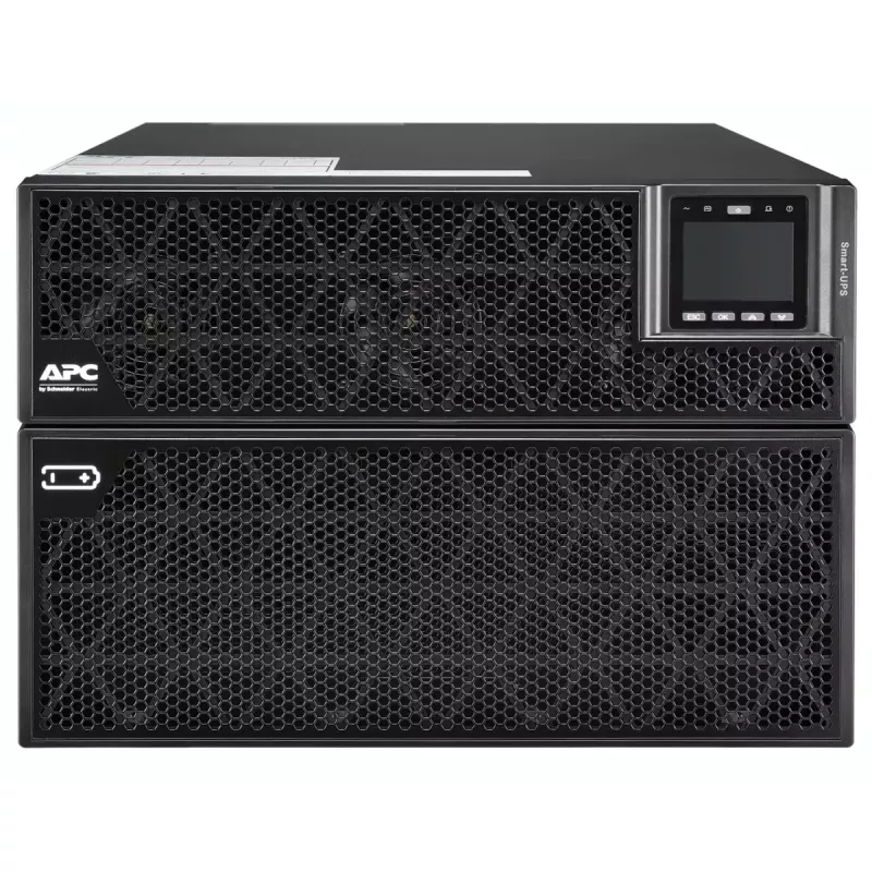 APC Smart-UPS On-Line, 15kVA/15kW, rack/torre, 230V/380V...415V, ligação fixa 5 fios (3P+N+E)+3 fios (1P+N+E), placa de rede, sem kit de calhas