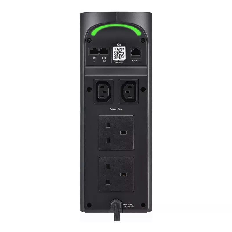 APC Back-UPS Pro for Gaming, 2200VA/1320W, torre, 230V, 2x UK e 2x IEC C13 saídas, luzes RGB, onda sinusoidal pura, Midnight (preto)