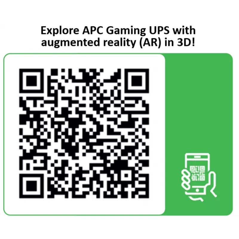 APC Back-UPS Pro for Gaming, 2200VA/1320W, torre, 230V, 2x UK e 2x IEC C13 saídas, luzes RGB, onda sinusoidal pura, Midnight (preto)