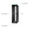 APC NetShelter SX Server Rack Gen 2, 45U, 2124H x 600W x 1070D mm, com painéis laterais, preto